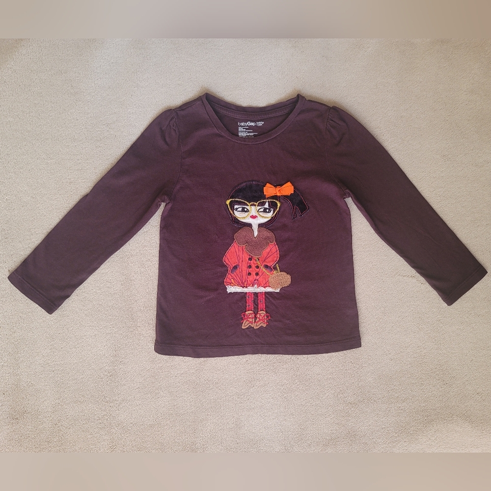 Gap Toddler Girl Brown Long Sleeve Fashion Girl Size 4 Years